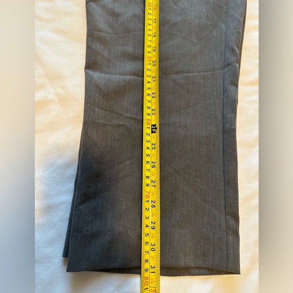 Nicole Miller NY Pants sz 8 Gray Flat Front Pockets Wide Leg Capri - Picture 15 of 16